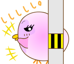 The pink chick that brings happiness sticker #2269879