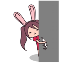 Little rabbit girl sticker #2271602