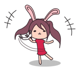 Little rabbit girl sticker #2271603