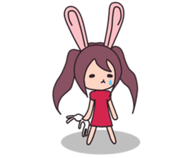 Little rabbit girl sticker #2271606