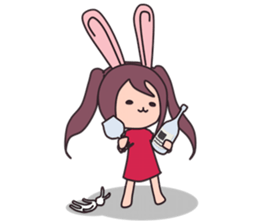 Little rabbit girl sticker #2271608