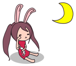 Little rabbit girl sticker #2271610