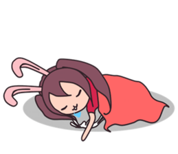 Little rabbit girl sticker #2271611
