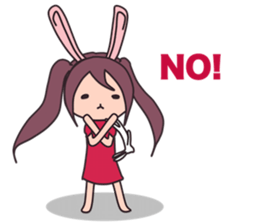 Little rabbit girl sticker #2271614