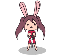 Little rabbit girl sticker #2271622