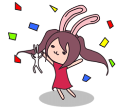 Little rabbit girl sticker #2271628
