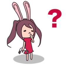 Little rabbit girl sticker #2271631