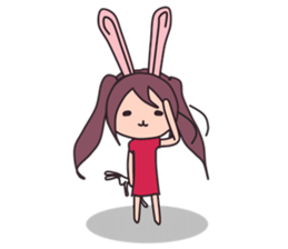 Little rabbit girl sticker #2271633