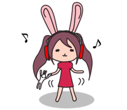 Little rabbit girl sticker #2271634
