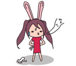 Little rabbit girl sticker #2271636