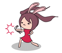 Little rabbit girl sticker #2271638