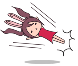 Little rabbit girl sticker #2271639