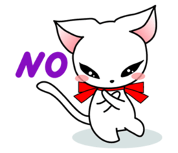 Sweet white cat sticker #2272507