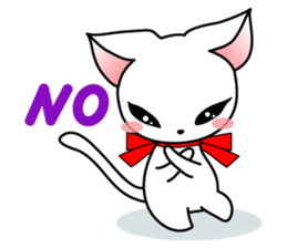 Sweet white cat sticker #2272507