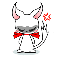 Sweet white cat sticker #2272520