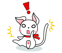 Sweet white cat sticker #2272527