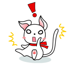 Sweet white cat sticker #2272527
