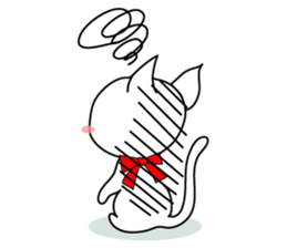 Sweet white cat sticker #2272529