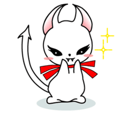 Sweet white cat sticker #2272530