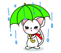 Sweet white cat sticker #2272533