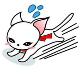 Sweet white cat sticker #2272536