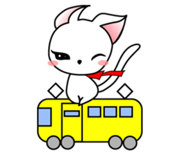Sweet white cat sticker #2272538