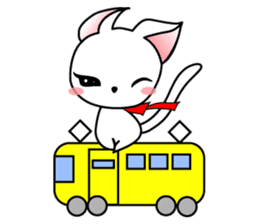 Sweet white cat sticker #2272538