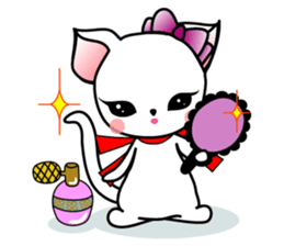 Sweet white cat sticker #2272539