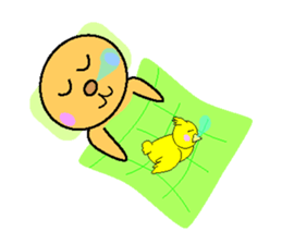 anri & chick sticker #2272960