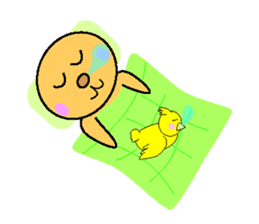 anri & chick sticker #2272960