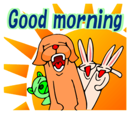 With a dog and a rabbit and a bear sticker #2273024