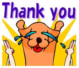 With a dog and a rabbit and a bear sticker #2273029