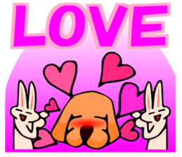 With a dog and a rabbit and a bear sticker #2273031