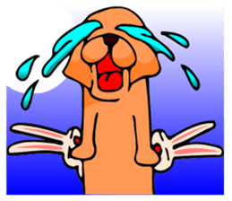 With a dog and a rabbit and a bear sticker #2273049