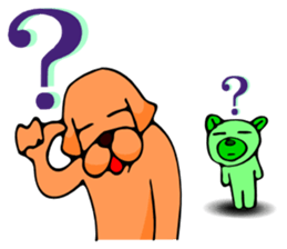 With a dog and a rabbit and a bear sticker #2273050