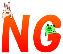 With a dog and a rabbit and a bear sticker #2273058