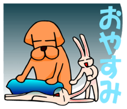 With a dog and a rabbit and a bear sticker #2273063