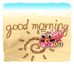 Sand Writing & Hermit Crab (Int'l) sticker #2273425