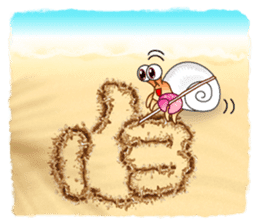 Sand Writing & Hermit Crab (Int'l) sticker #2273426