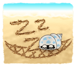 Sand Writing & Hermit Crab (Int'l) sticker #2273429