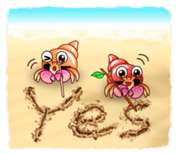 Sand Writing & Hermit Crab (Int'l) sticker #2273432