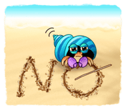 Sand Writing & Hermit Crab (Int'l) sticker #2273433