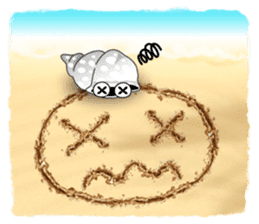 Sand Writing & Hermit Crab (Int'l) sticker #2273436