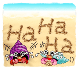 Sand Writing & Hermit Crab (Int'l) sticker #2273439