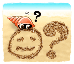 Sand Writing & Hermit Crab (Int'l) sticker #2273440