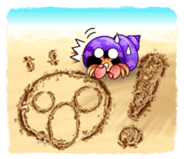 Sand Writing & Hermit Crab (Int'l) sticker #2273441