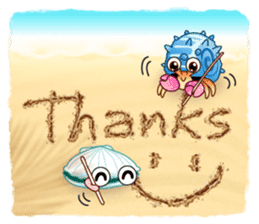 Sand Writing & Hermit Crab (Int'l) sticker #2273442