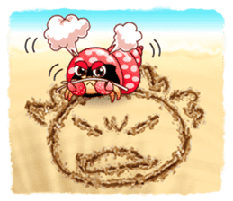Sand Writing & Hermit Crab (Int'l) sticker #2273445