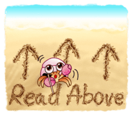 Sand Writing & Hermit Crab (Int'l) sticker #2273452