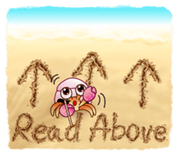 Sand Writing & Hermit Crab (Int'l) sticker #2273452